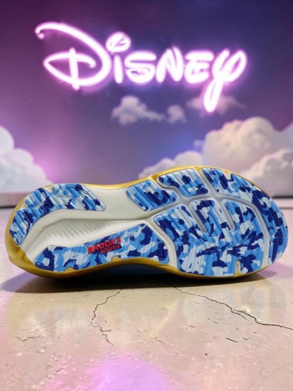 Brooks Glycerin 23 x Disney Genie Aladdin Womens Running Shoes Blue Gold NEW - Picture 6 of 7